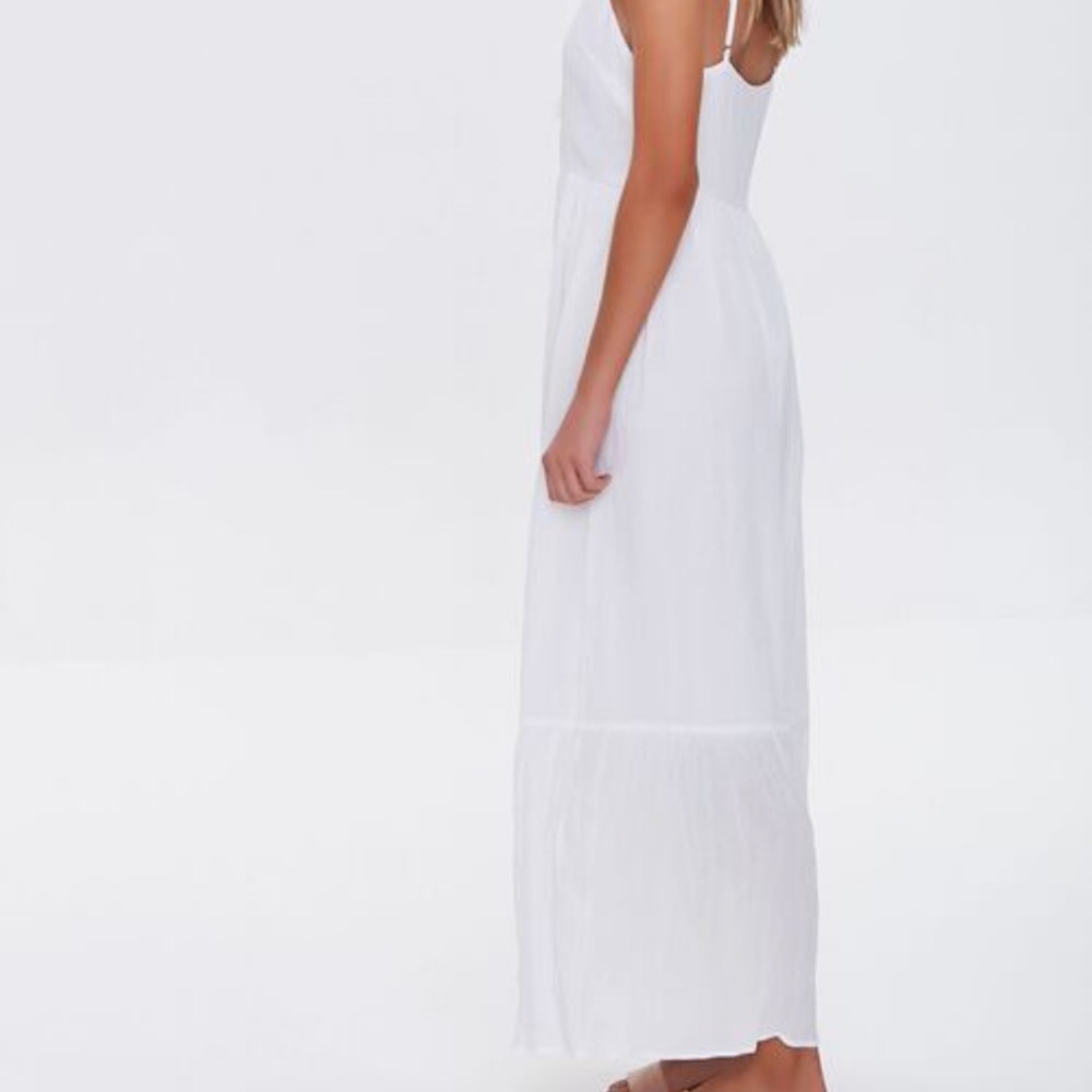 Plunge Cami Maxi Dress in White - Picture 3 of 3